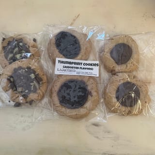 Peanut butter & chocolate Thumbprint Cookies